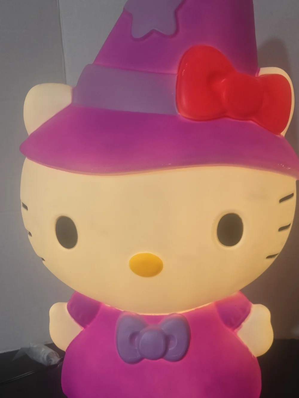 Hello Kitty Blow Mold Witch Halloween Lighted Yard Decor Sculpture 22” Plug-in
